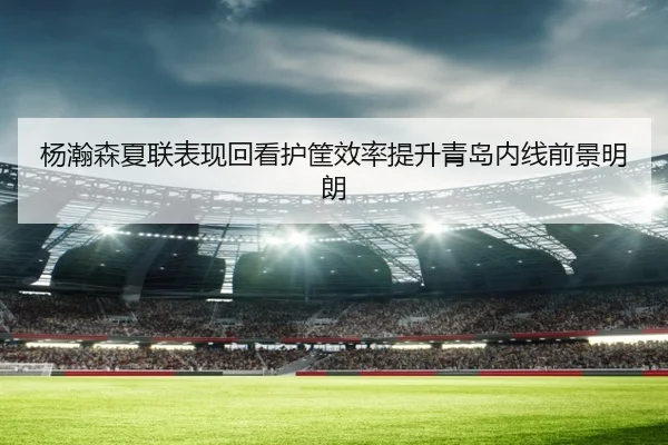 杨瀚森夏联表现回看护筐效率提升青岛内线前景明朗 | lehu